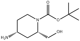 1-Piperidinecarboxylic acid, 4-amino-2-(hydroxymethyl)-, 1,1-dimethylethyl ester Structure