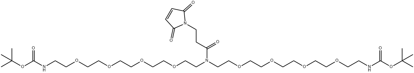 N-Mal-N-bis(PEG4-NH-Boc) Structure