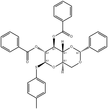 4-Methylphenyl 4,6-O-Benzylidene-2,3-di-O-benzoyl-1-thio-β-D-glucopyranoside Structure