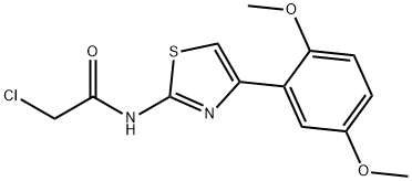 Acetamide, 2-chloro-N-[4-(2,5-dimethoxyphenyl)-2-thiazolyl]- Structure