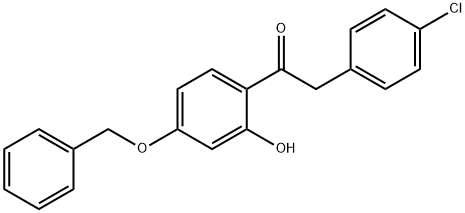 JR-7005, 1-(4-(Benzyloxy)-2-hydroxyphenyl)-2-(4-chlorophenyl)ethanone, 97% Structure