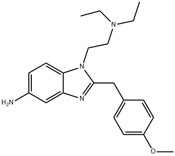 1H-Benzimidazole-1-ethanamine, 5-amino-N,N-diethyl-2-[(4-methoxyphenyl)methyl]- Structure