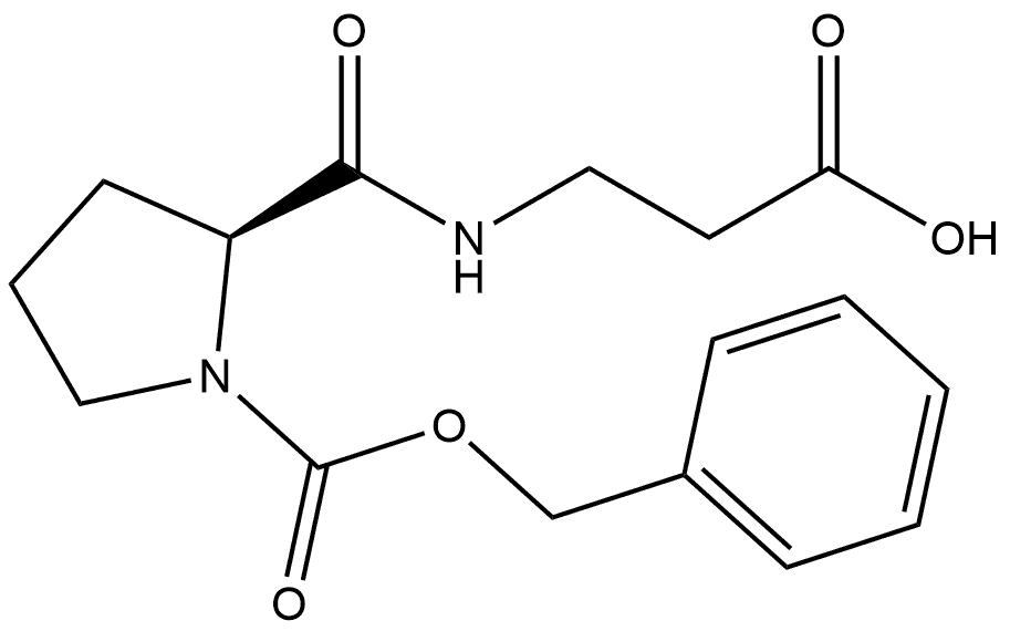 1-[(Phenylmethoxy)carbonyl]-L-prolyl-β-alanine Structure