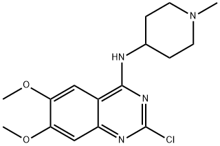 4-Quinazolinamine, 2-chloro-6,7-dimethoxy-N-(1-methyl-4-piperidinyl)- Structure