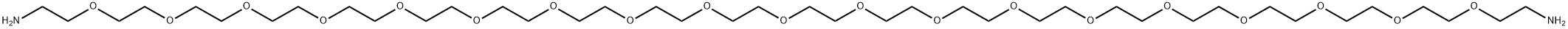 3,6,9,12,15,18,21,24,27,30,33,36,39,42,45,48,51,54,57-Nonadecaoxanonapentacontane-1,59-diamine Structure