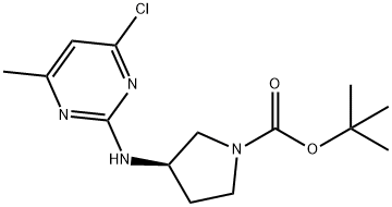 1-Pyrrolidinecarboxylic acid, 3-[(4-chloro-6-methyl-2-pyrimidinyl)amino]-, 1,1-dimethylethyl ester, (3R)- Structure