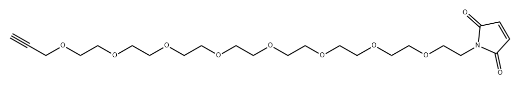 1H-Pyrrole-2,5-dione, 1-(3,6,9,12,15,18,21,24-octaoxaheptacos-26-yn-1-yl)- Structure