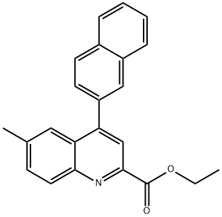 2-Quinolinecarboxylic acid, 6-methyl-4-(2-naphthalenyl)-, ethyl ester Structure