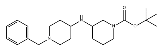 1-Piperidinecarboxylic acid, 3-[[1-(phenylmethyl)-4-piperidinyl]amino]-, 1,1-dimethylethyl ester Structure