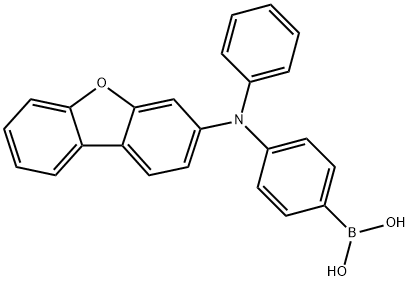 Boronic acid, B-[4-(3-dibenzofuranylphenylamino)phenyl]- Structure