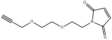 Propargyl-PEG2-Mal Structure