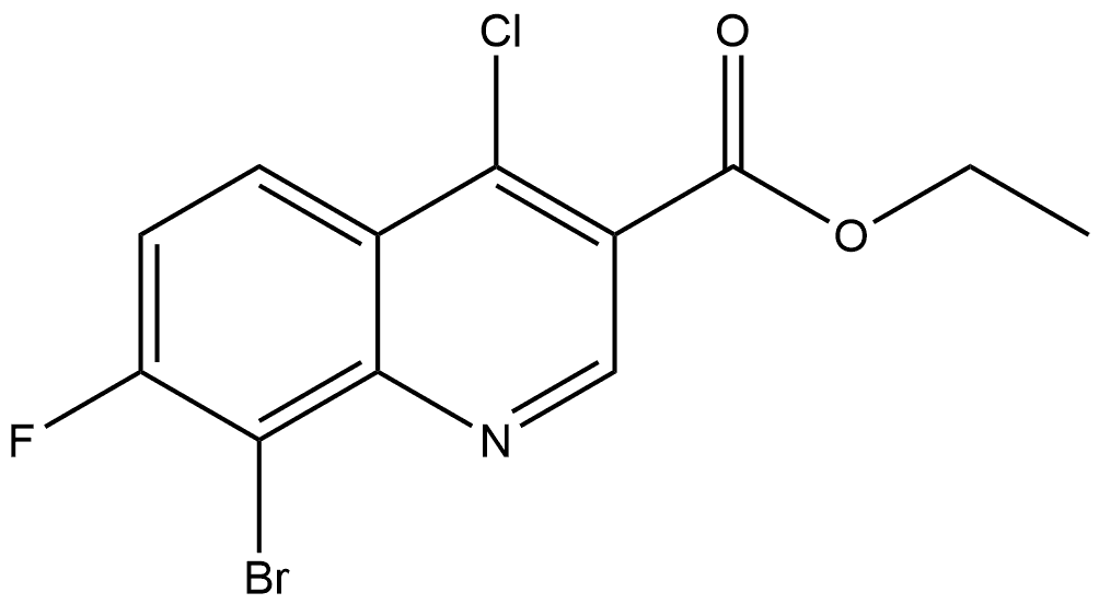 Ethyl 8-bromo-4-chloro-7-fluoro-3-quinolinecarboxylate Structure