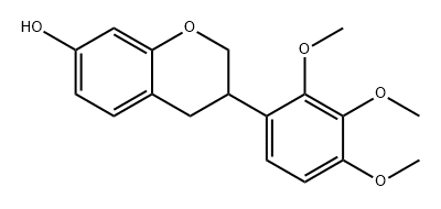 2H-1-Benzopyran-7-ol, 3,4-dihydro-3-(2,3,4-trimethoxyphenyl)- Structure