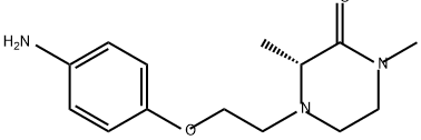 2-Piperazinone, 4-[2-(4-aminophenoxy)ethyl]-1,3-dimethyl-, (3R)- Structure