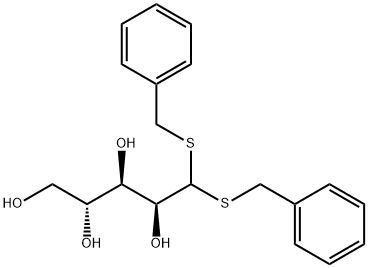 D-Arabinose, bis(phenylmethyl) dithioacetal (9CI) Structure