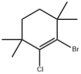 Cyclohexene, 1-bromo-2-chloro-3,3,6,6-tetramethyl- Structure