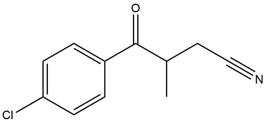 Benzenebutanenitrile, 4-chloro-β-methyl-γ-oxo- Structure