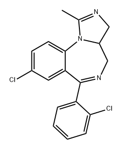 3H-Imidazo[1,5-a][1,4]benzodiazepine, 8-chloro-6-(2-chlorophenyl)-3a,4-dihydro-1-methyl- Structure