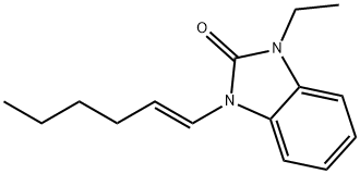 2H-Benzimidazol-2-one, 1-ethyl-3-(1E)-1-hexen-1-yl-1,3-dihydro- Structure