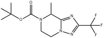 [1,2,4]Triazolo[1,5-a]pyrazine-7(8H)-carboxylic acid, 5,6-dihydro-8-methyl-2-(trifluoromethyl)-, 1,1-dimethylethyl ester Structure