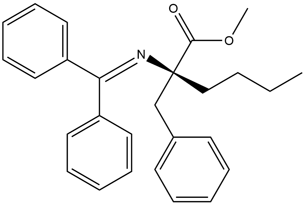 Phenylalanine, α-butyl-N-(diphenylmethylene)-, methyl ester Structure