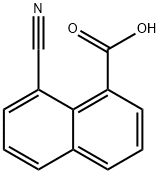 1-Naphthalenecarboxylic acid, 8-cyano- Structure