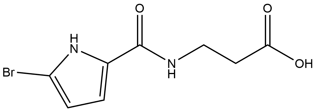 β-Alanine, N-[(5-bromo-1H-pyrrol-2-yl)carbonyl]- Structure