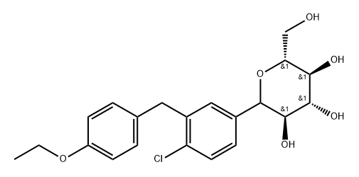 (3R,4R,5S,6R)-2-(4-chloro-3-(4-ethoxybenzyl)phenyl)-6-(hydroxymethyl)tetrahydro-2H-pyran-3,4,5-triol Structure