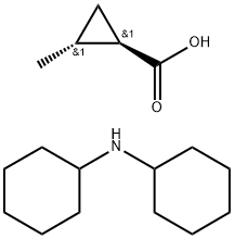 Cyclopropanecarboxylic acid, 2-methyl-, (1R,2R)-, compd. with N-cyclohexylcyclohexanamine (1:1) Structure