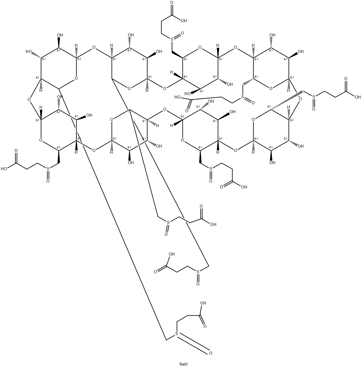 Sugammadex Impurity 12 Octa-Sodium Salt Structure