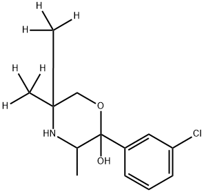 BUPROPION MORPHOLINOL-D6 Structure