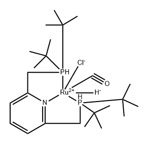 Ruthenium, [2,6-bis[[bis(1,1-dimethylethyl)phosphino-κP]methyl]pyridine-κN]carbonylchlorohydro-, (OC-6-52)- Structure