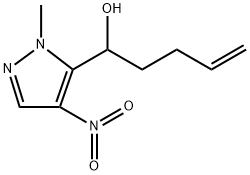 l-(l-methyl-4- nitro-lH-pyrazol-5-yl)pent-4-en-l-ol Structure