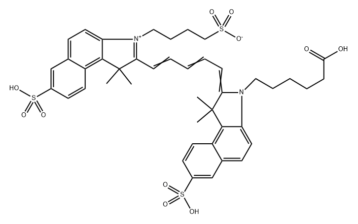 Cy5.5 Acid (tri SO3) Structure