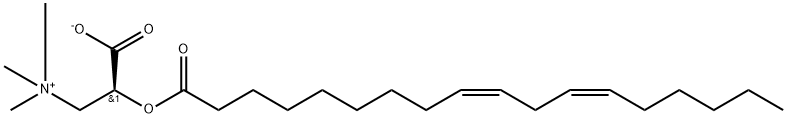 Ethanaminium, 2-carboxy-N,N,N-trimethyl-2-[[(9Z,12Z)-1-oxo-9,12-octadecadien-1-yl]oxy]-, inner salt, (2S)- Structure