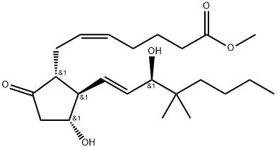 Prosta-5,13-dien-1-oic acid, 11,15-dihydroxy-16,16-dimethyl-9-oxo-, methyl ester, (5Z,11α,13E,15R)- (9CI) Structure