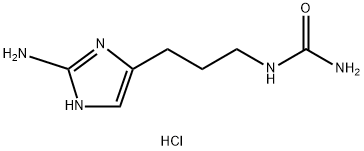 Urea, N-[3-(2-amino-1H-imidazol-5-yl)propyl]-, hydrochloride (1:1) Structure