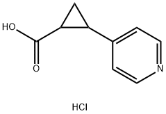 2-(Pyridin-4-yl)cyclopropane-1-carboxylic acid hydrochloride Structure