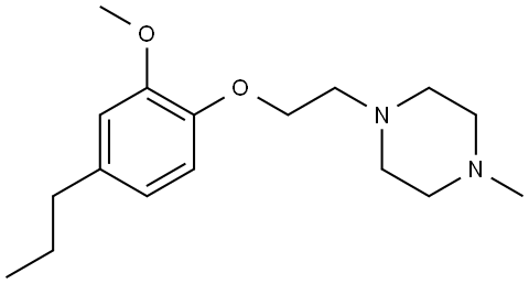 1-[2-(2-Methoxy-4-propylphenoxy)ethyl]-4-methylpiperazine Structure