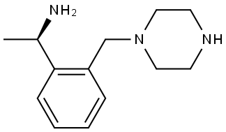 (1R)-1-{2-[(piperazin-1-yl)methyl]phenyl}ethan-1-amine Structure