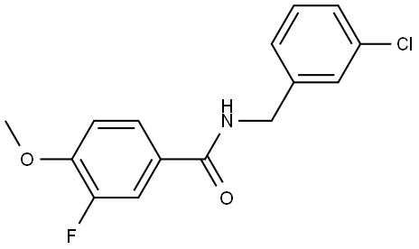 N-[(3-Chlorophenyl)methyl]-3-fluoro-4-methoxybenzamide Structure