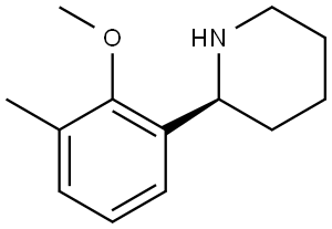 (2S)-2-(2-methoxy-3-methylphenyl)piperidine Structure