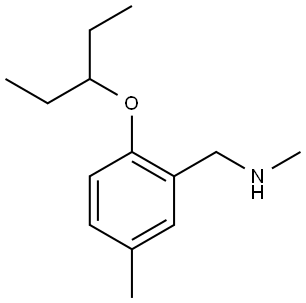 2-(1-Ethylpropoxy)-N,5-dimethylbenzenemethanamine Structure