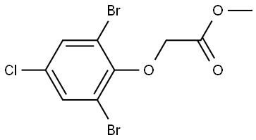 Methyl 2-(2,6-dibromo-4-chlorophenoxy)acetate Structure