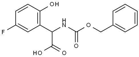 2-(((benzyloxy)carbonyl)amino)-2-(5-fluoro-2-hydroxyphenyl)acetic acid Structure