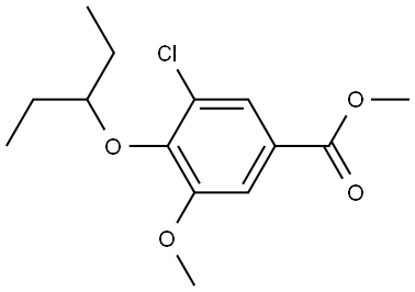 Methyl 3-chloro-4-(1-ethylpropoxy)-5-methoxybenzoate Structure