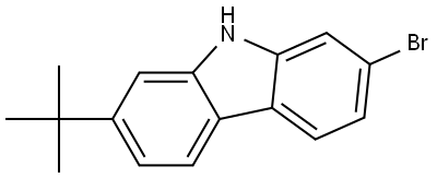 9H-Carbazole, 2-bromo-7-(1,1-dimethylethyl)- Structure