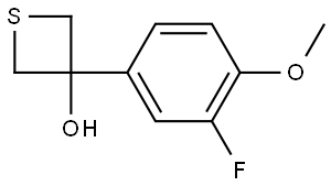 3-(3-Fluoro-4-methoxyphenyl)-3-thietanol Structure