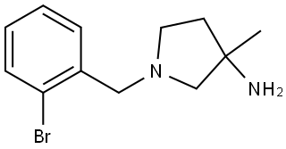 1-(2-bromobenzyl)-3-methylpyrrolidin-3-amine Structure