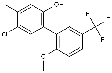 5-Chloro-2'-methoxy-4-methyl-5'-(trifluoromethyl)[1,1'-biphenyl]-2-ol Structure